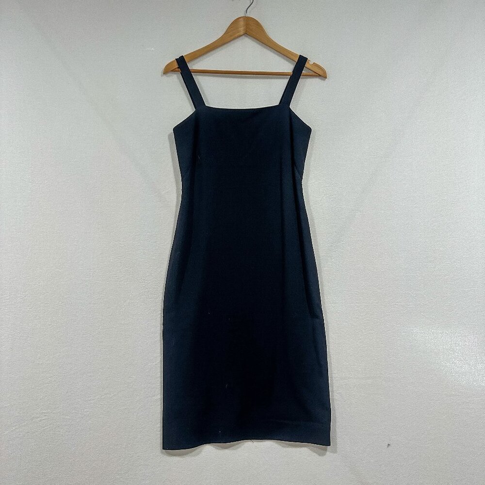 JCREW Wool Size 6 Seamed Midi Dress in Black